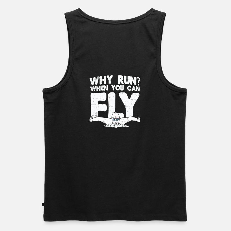 Schwimmen Schwimmer Geschenk - Männer Premium Bio Tank Top - Schwarz
