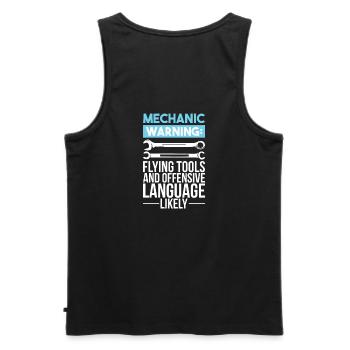 Auto mechanic car auto mechanic gift - Men's Premium Organic Tank Top - black - Back - AI Model Male 178 light (178cm)