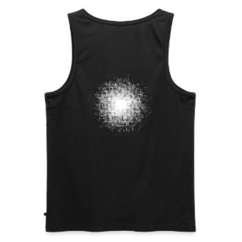 fond rond pointillé blanc - Débardeur bio Premium Homme - noir - Dos - AI Model Male 178 light (178cm)
