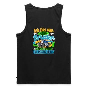 Kleiner Bruder Monstertruck - Männer Premium Bio Tank Top - Schwarz - Hinten - AI Model Male 178 light (178cm)