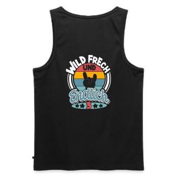 3. Geburtstag Wild Frech Und Endlich 3 - Männer Premium Bio Tank Top - Schwarz - Hinten - AI Model Male 178 light (178cm)