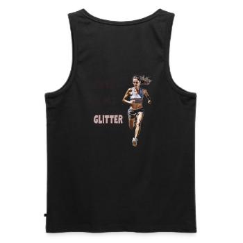 Sweat is my glitter - Men's Premium Organic Tank Top - black - Back - AI Model Male 178 light (178cm)