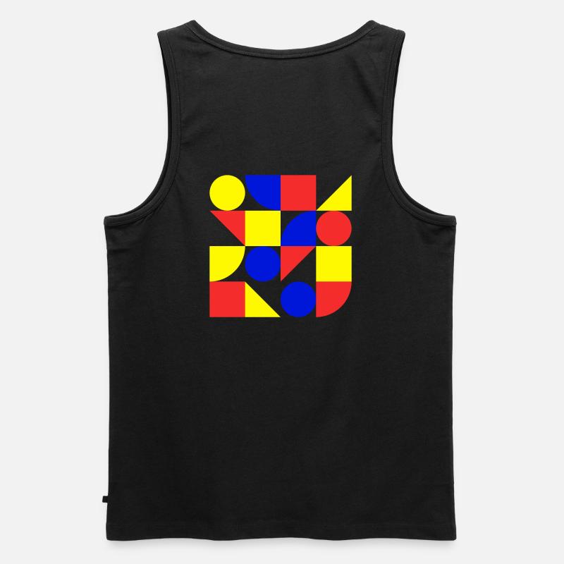 Form, Geometrie, Kunst, Bauhaus - Männer Premium Bio Tank Top - Schwarz