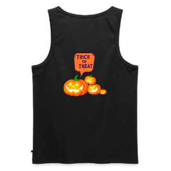 Halloween, Pumpkin, Witch - Men's Premium Organic Tank Top - black - Back - AI Model Male 178 light (178cm)