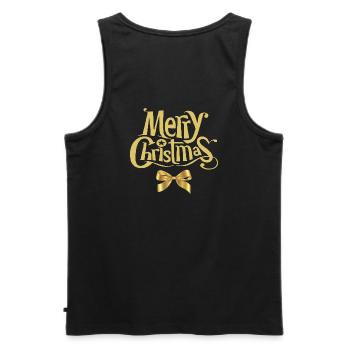 Frohe Weihnachten, Frohe Weihnachten, Frohe Feiertage - Männer Premium Bio Tank Top - Schwarz - Hinten - AI Model Male 178 light (178cm)