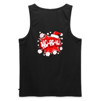 Weihnachten, Weihnachtsmann, Frohe Feiertage - Männer Premium Bio Tank Top - Schwarz - Hinten - AI Model Male 178 light (178cm)