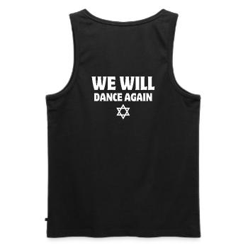 Israel, wir werden wieder tanzen - Männer Premium Bio Tank Top - Schwarz - Hinten - AI Model Male 178 light (178cm)