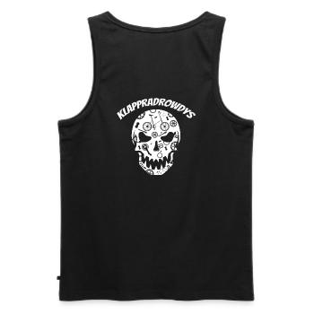 Klapprad Bicycle Skull Fahrrad Rowdys Bike Kappe - Männer Premium Bio Tank Top - Schwarz - Hinten - AI Model Male 178 light (178cm)