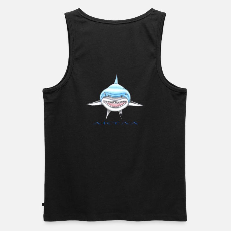 Hai - Männer Premium Bio Tank Top - Schwarz