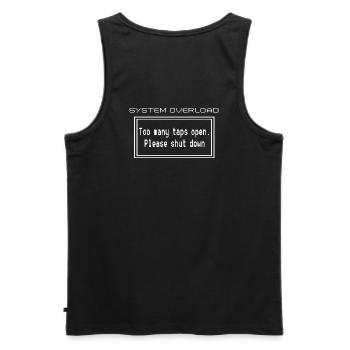 System Error Download Humor Design - Männer Premium Bio Tank Top - Schwarz - Hinten - AI Model Male 178 light (178cm)