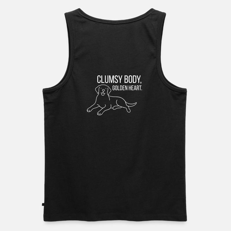 Labrador mit Humor - Männer Premium Bio Tank Top - Schwarz