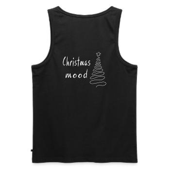 Christmas Mood – Minimalist Christmas Tree - Men's Premium Organic Tank Top - black - Back - AI Model Male 178 light (178cm)