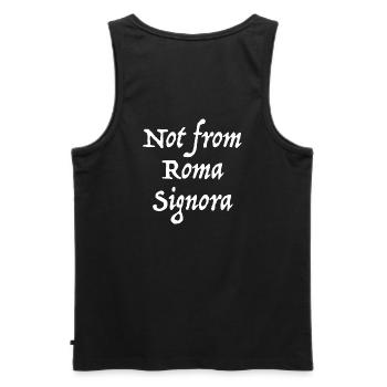 Rome Italy Rom Italien - Männer Premium Bio Tank Top - Schwarz - Hinten - AI Model Male 178 light (178cm)