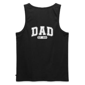 Dad 2026 Dad est 2026 - Männer Premium Bio Tank Top - Schwarz - Hinten - AI Model Male 178 light (178cm)