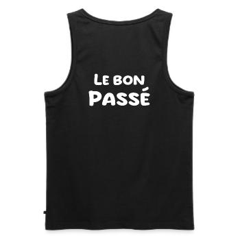 nostalgia for the past - Men's Premium Organic Tank Top - black - Back - AI Model Male 178 light (178cm)