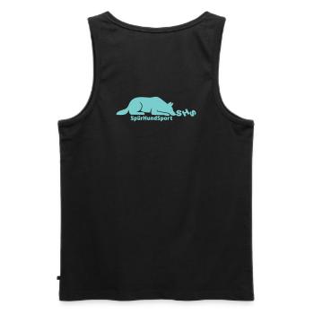 SHS Logo mint - Männer Premium Bio Tank Top - Schwarz - Hinten - AI Model Male 178 light (178cm)