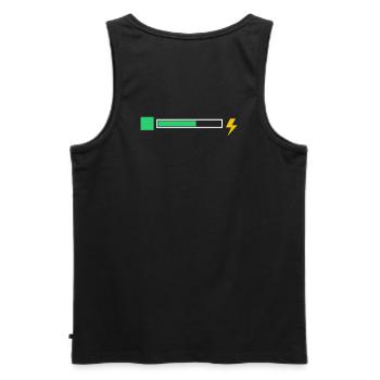 energy - Men's Premium Organic Tank Top - black - Back - AI Model Male 178 light (178cm)