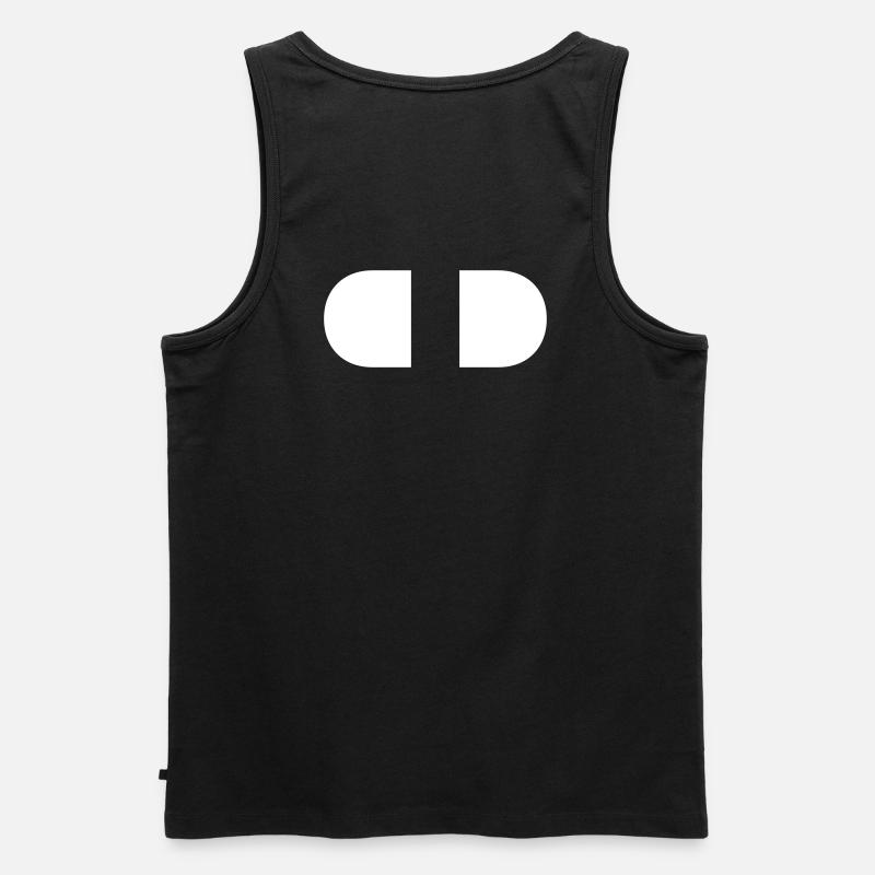 controller-split-weiss - Männer Premium Bio Tank Top - Schwarz