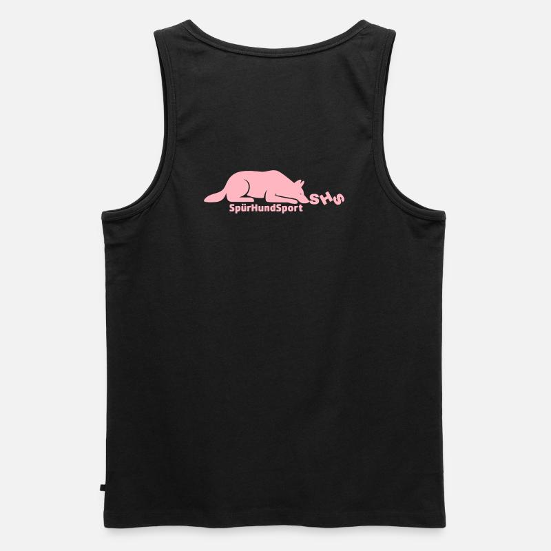 SHS Logo rosa - Männer Premium Bio Tank Top - Schwarz