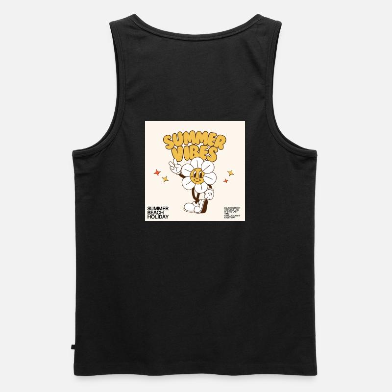 Sommer Vibes Design - Männer Premium Bio Tank Top - Schwarz