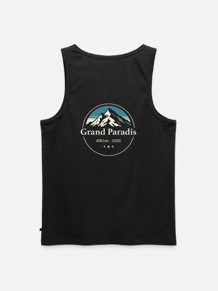 Wandern am Gran Paradiso Mountain - Männer Premium Bio Tank Top - Schwarz