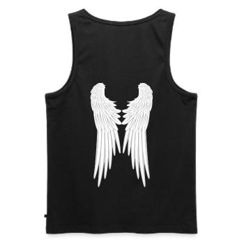 Angel Wings Angel Wings Guardian Angel Angel Wings - Men's Premium Organic Tank Top - black - Back - AI Model Male 178 light (178cm)