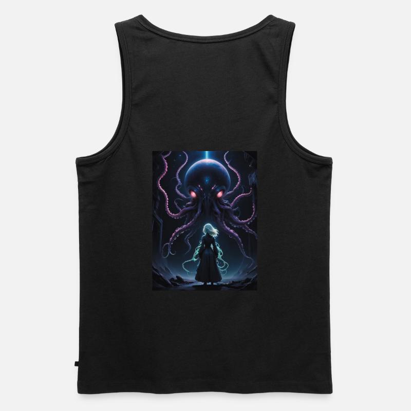 Kraken des Kosmos - Männer Premium Bio Tank Top - Schwarz
