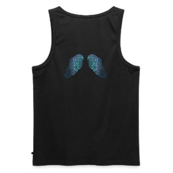 Blue Toned Angel Wings - Men's Premium Organic Tank Top - black - Back - AI Model Male 178 light (178cm)