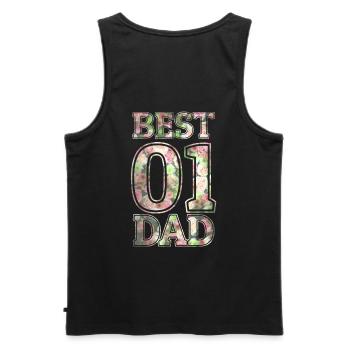 Le meilleur papa - Débardeur bio Premium Homme - noir - Dos - AI Model Male 178 light (178cm)