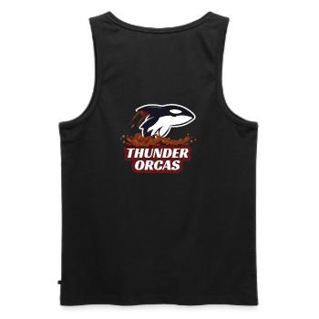 Thunder Orcas 2022 - Männer Premium Bio Tank Top - Schwarz - Hinten - AI Model Male 178 light (178cm)