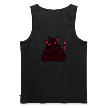 Teufel-Haufen-rot - Männer Premium Bio Tank Top - Schwarz - Hinten - AI Model Male 178 light (178cm)