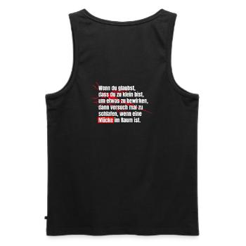 Protest, Demokratie, Klima, Politik, Widerstand - Männer Premium Bio Tank Top - Schwarz - Hinten - AI Model Male 178 light (178cm)