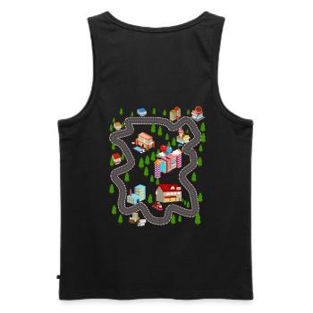 Car Play Mat Shirt for Dad New Sity - Men's Premium Organic Tank Top - black - Back - AI Model Male 178 light (178cm)