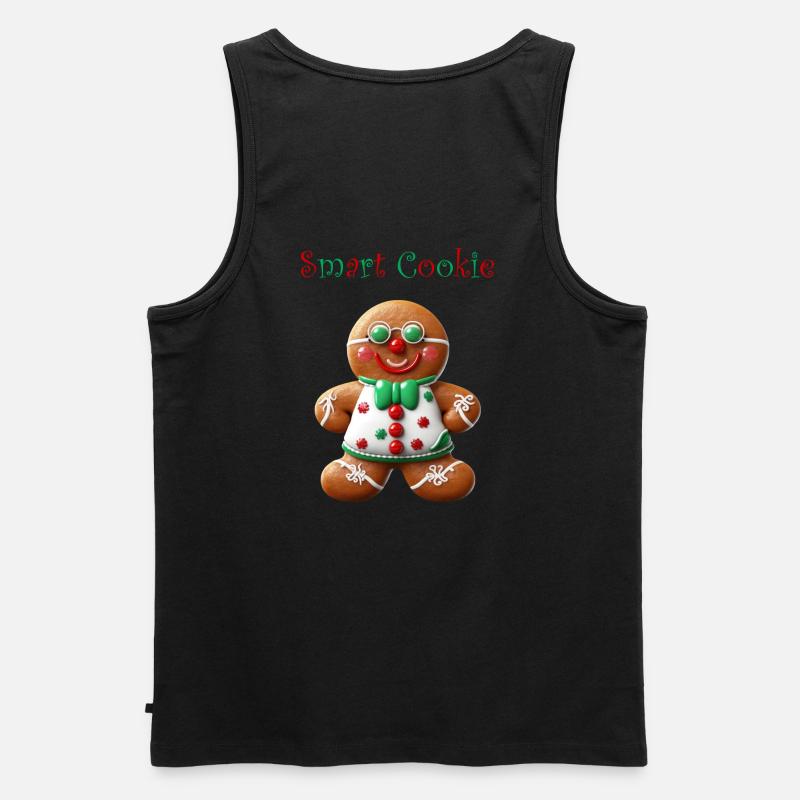Lebkuchenmann Design - Männer Premium Bio Tank Top - Schwarz