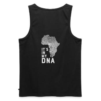DNA von Afrika - Männer Premium Bio Tank Top - Schwarz - Hinten - AI Model Male 178 light (178cm)