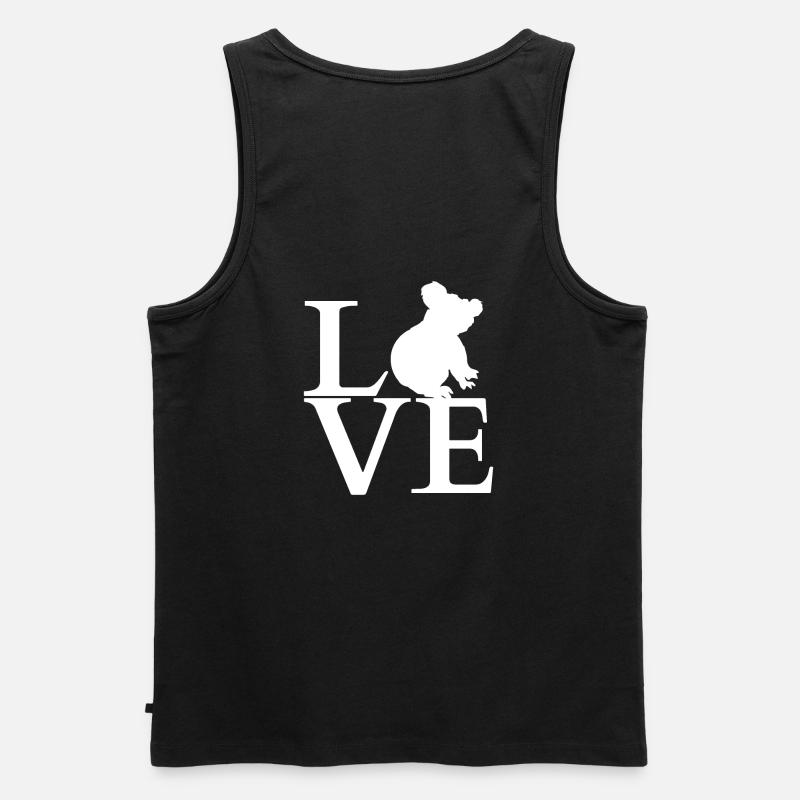 Love Koala Bär - Männer Premium Bio Tank Top - Schwarz