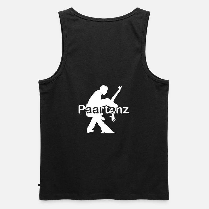 Danse des polices de tango au milieu du blanc - Débardeur bio Premium Homme - noir