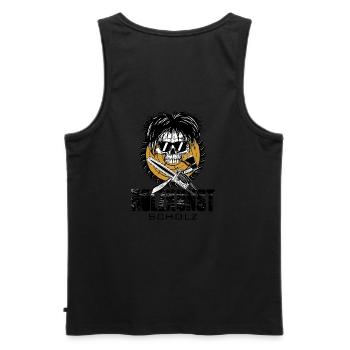 Holzkunst Scholz Offiziell - Männer Premium Bio Tank Top - Schwarz - Hinten - AI Model Male 178 light (178cm)