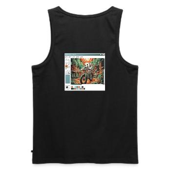 Wonderful day 2 - Männer Premium Bio Tank Top - Schwarz - Hinten - AI Model Male 178 light (178cm)