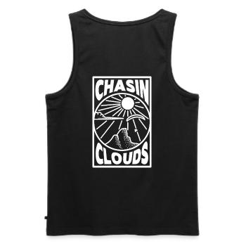Chasin Clouds Parapente Vecteur - Débardeur bio Premium Homme - noir - Dos - AI Model Male 178 light (178cm)