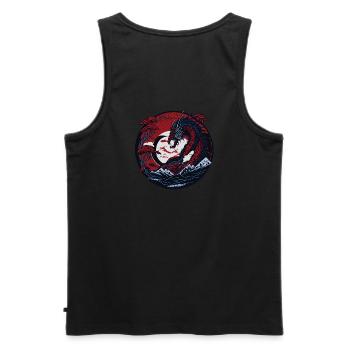 Eternal dragon - Men's Premium Organic Tank Top - black - Back - AI Model Male 178 light (178cm)