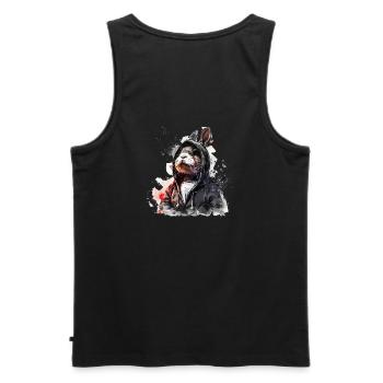 Der Ostern Pate - Männer Premium Bio Tank Top - Schwarz - Hinten - AI Model Male 178 light (178cm)