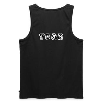 Team - Men's Premium Organic Tank Top - black - Back - AI Model Male 178 light (178cm)