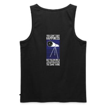 Astronomie - Vous ne pouvez pas acheter le bonheur - Débardeur bio Premium Homme - noir - Dos - AI Model Male 178 light (178cm)
