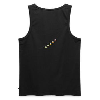 La Grave Glacier Cable Car - Men's Premium Organic Tank Top - black - Back - AI Model Male 178 light (178cm)