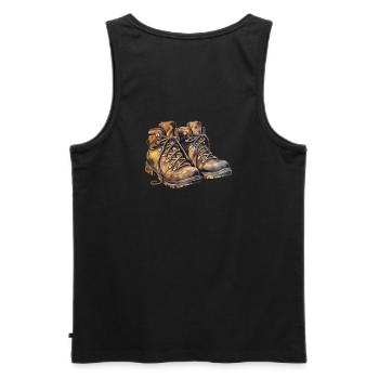 Hiking Shoes - Men's Premium Organic Tank Top - black - Back - AI Model Male 178 light (178cm)