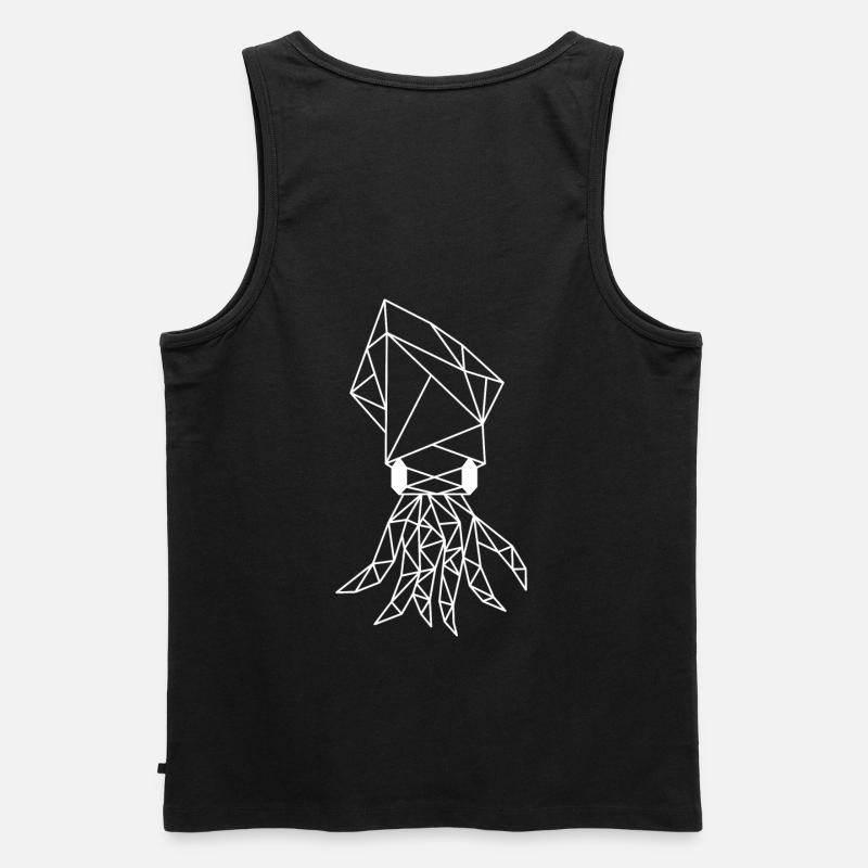 Squid - Männer Premium Bio Tank Top - Schwarz