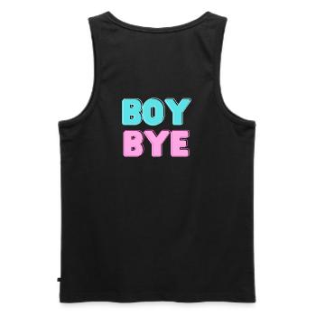 boy bye - Männer Premium Bio Tank Top - Schwarz - Hinten - AI Model Male 178 light (178cm)