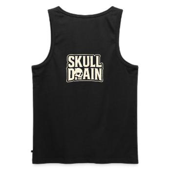 Skull Drain Vintage Style - Men's Premium Organic Tank Top - black - Back - AI Model Male 178 light (178cm)