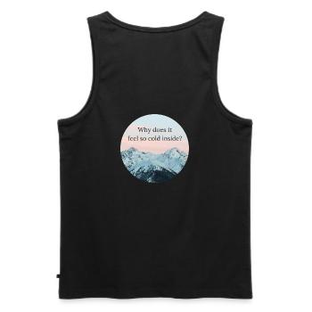 Why does it feel so cold inside - Männer Premium Bio Tank Top - Schwarz - Hinten - AI Model Male 178 light (178cm)